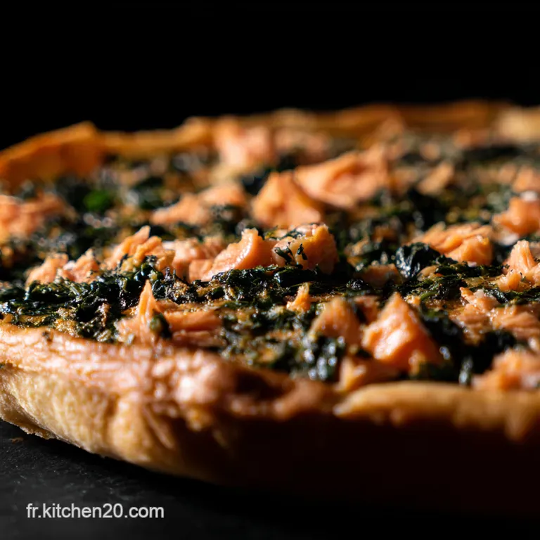 Tarte Au Saumon Et &Eacute;pinards: Un Classique Revisit&eacute; presentation