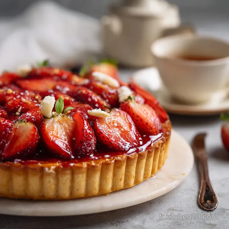 Tarte Aux Fraises All&eacute;g&eacute;e En Glucides La Version Cr&eacute;meuse Et Keto presentation