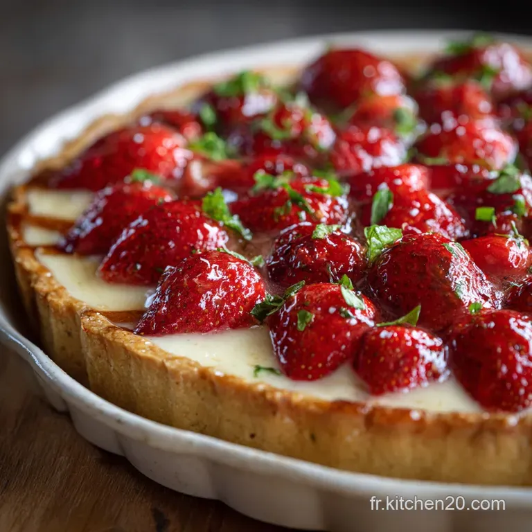 Tarte aux fraises all&eacute;g&eacute;e en glucides la version cr&eacute;meuse et Keto