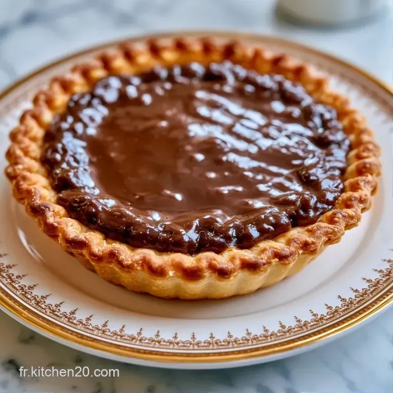 Une part de tarte dor&eacute;e sur une assiette blanche, r&eacute;v&eacute;lant une texture onctueuse et des bords de p&acirc;te croustillants.