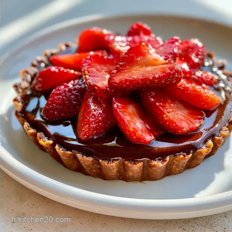 Tarte Chocolat Fraise Gourmande au Chocolat Noir
