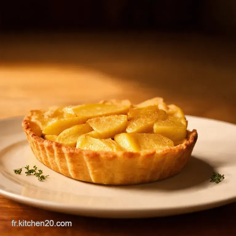 Tarte Fine Aux Pommes Et P&acirc;te Feuillet&eacute;e La Simplicit&eacute; &Eacute;l&eacute;gante presentation