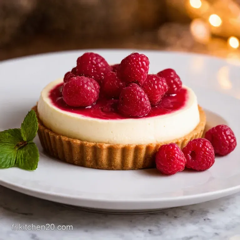 Tarte Panna Cotta Aux Framboises Et Fruits Exotiques presentation