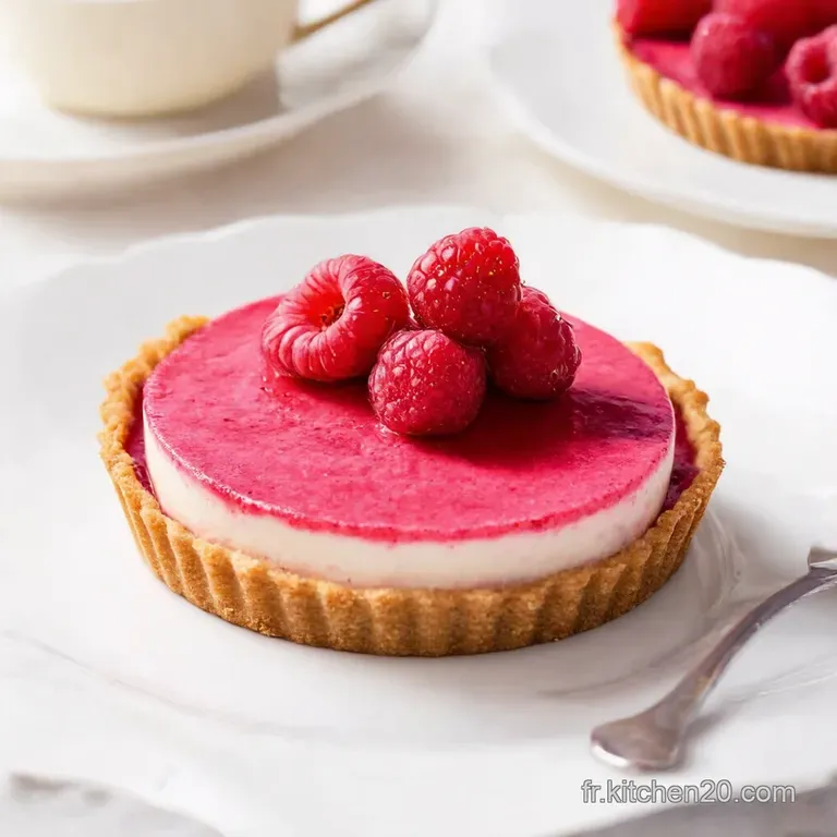 Tarte Panna Cotta aux Framboises et Fruits Exotiques