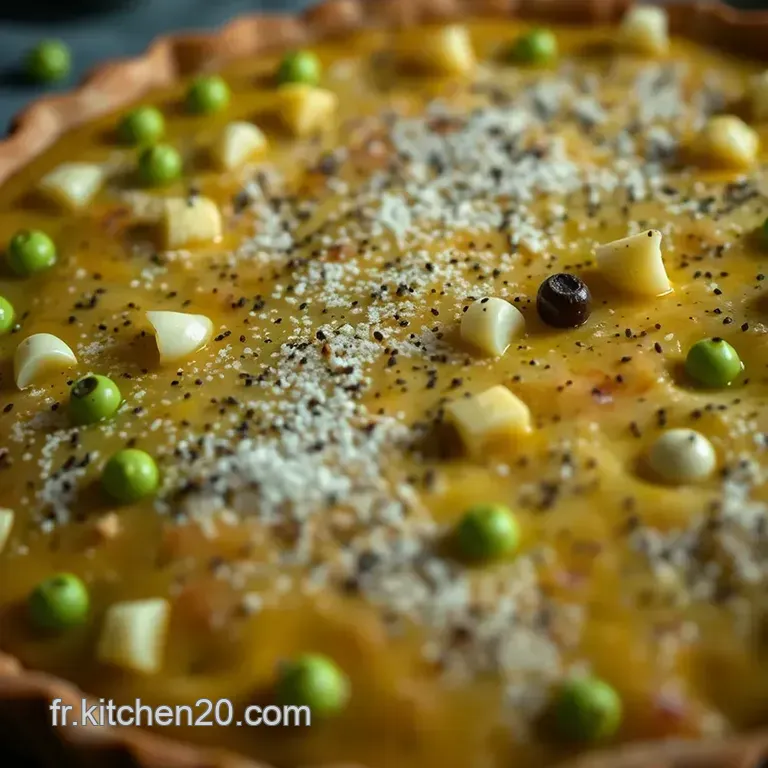 Tarte Printani&egrave;re Aux Petits Pois Et Fromage Frais presentation