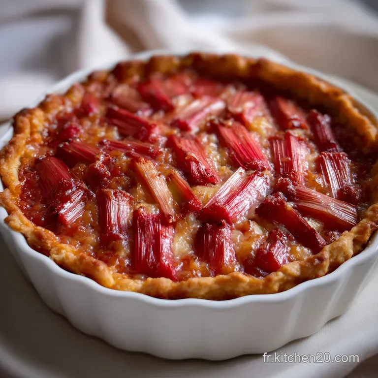 Tarte Rhubarbe sans sucre : La version Printani&egrave;re Croustillante