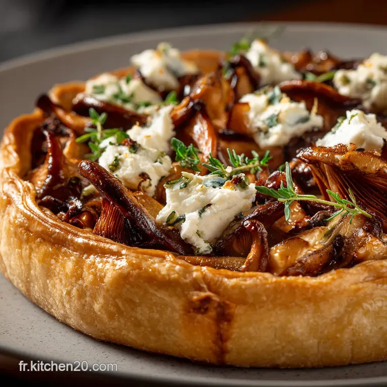 Tarte Rustique Aux Shiitake Ch&egrave;vre Frais Et Thym Lumami &Agrave; La Fran&ccedil;aise presentation