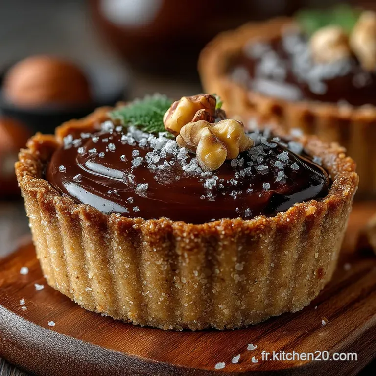 Tartelettes Chocolat et Noix de P&eacute;can Garniture Fudge &Eacute;rable