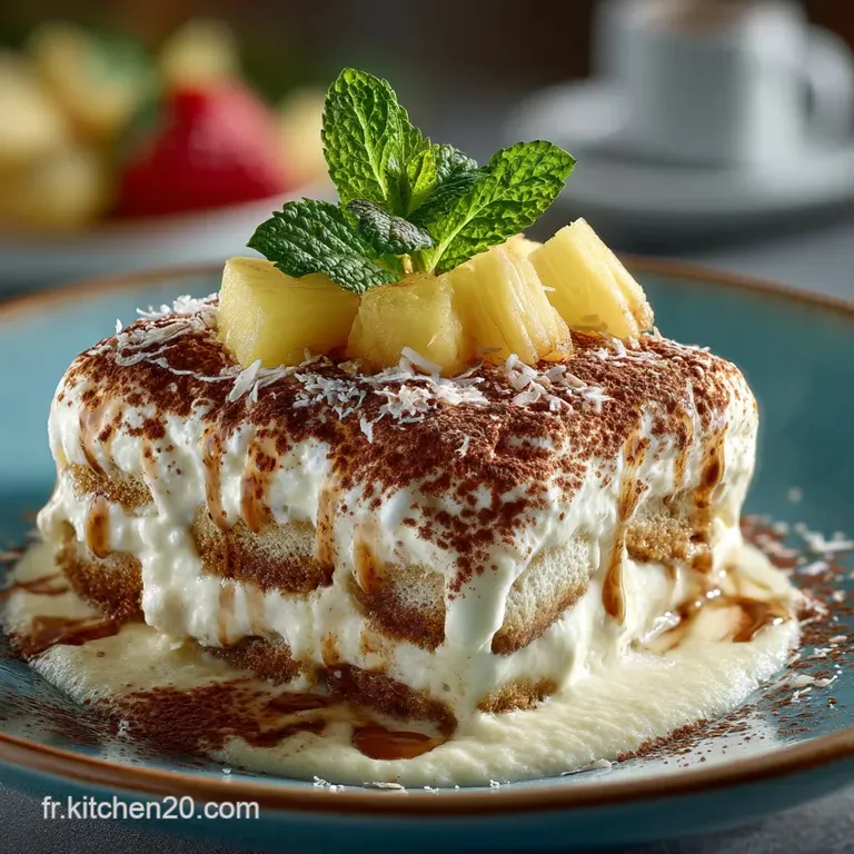 L&Eacute;vasion Tropicale Tiramisu Ananas Coco Soleil dItalie et des &Icirc;les