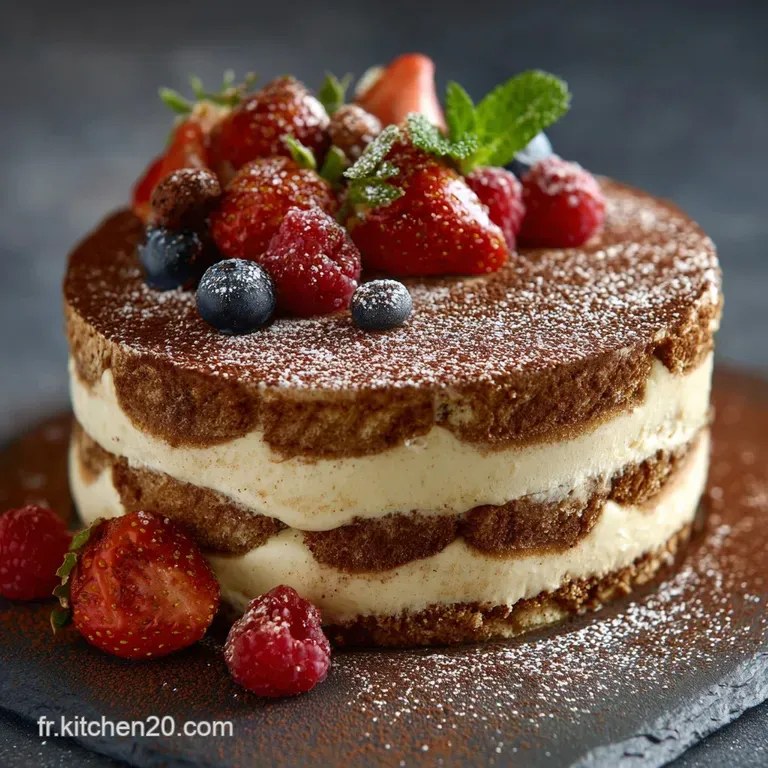 Tiramisu Sans Sucre Raffin&eacute; &Agrave; La Dacquoise L&eacute;l&eacute;gance Dun Dessert Sain presentation