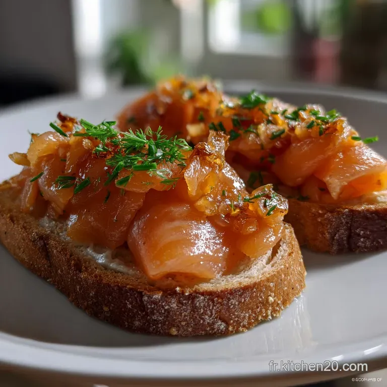 Recette de Toasts au Saumon Fum&eacute; Rapide et Facile