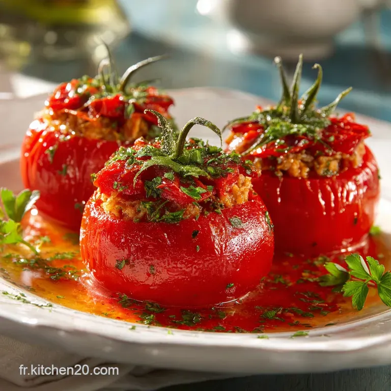 Tomates Farcies Au Thon : Recette Estivale Sans Cuisson presentation