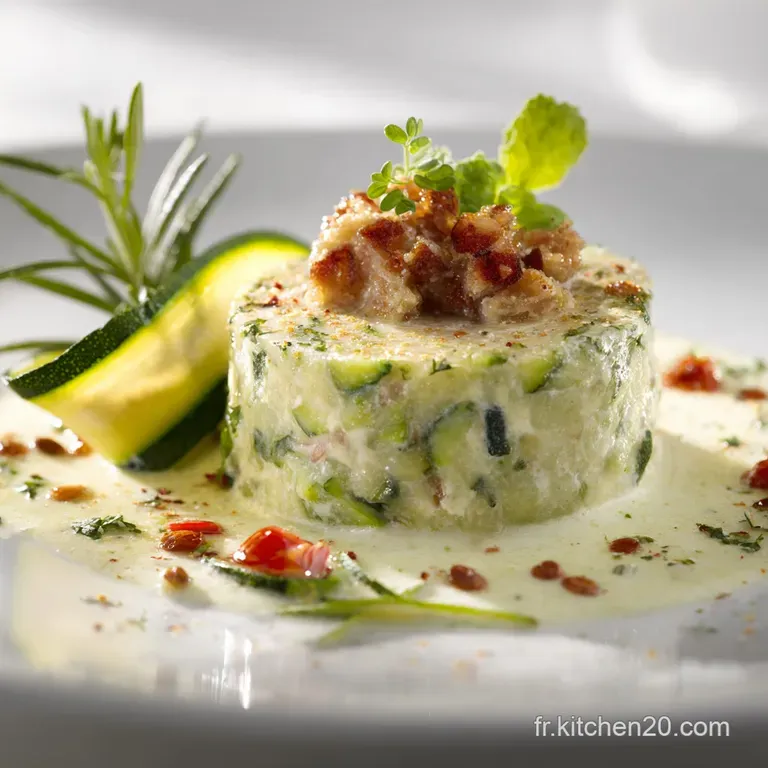 Velout&eacute; Cr&eacute;mieux de Courgettes au Fromage Tartare Frais et Herbac&eacute;