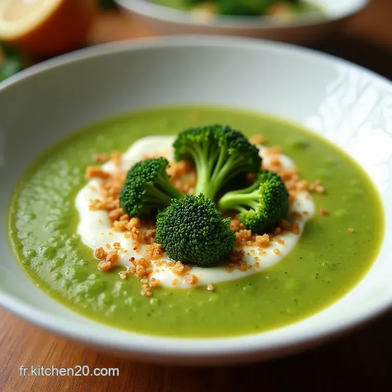 Velout&eacute; de Brocoli au Ch&egrave;vre Frais une Douceur Automnale