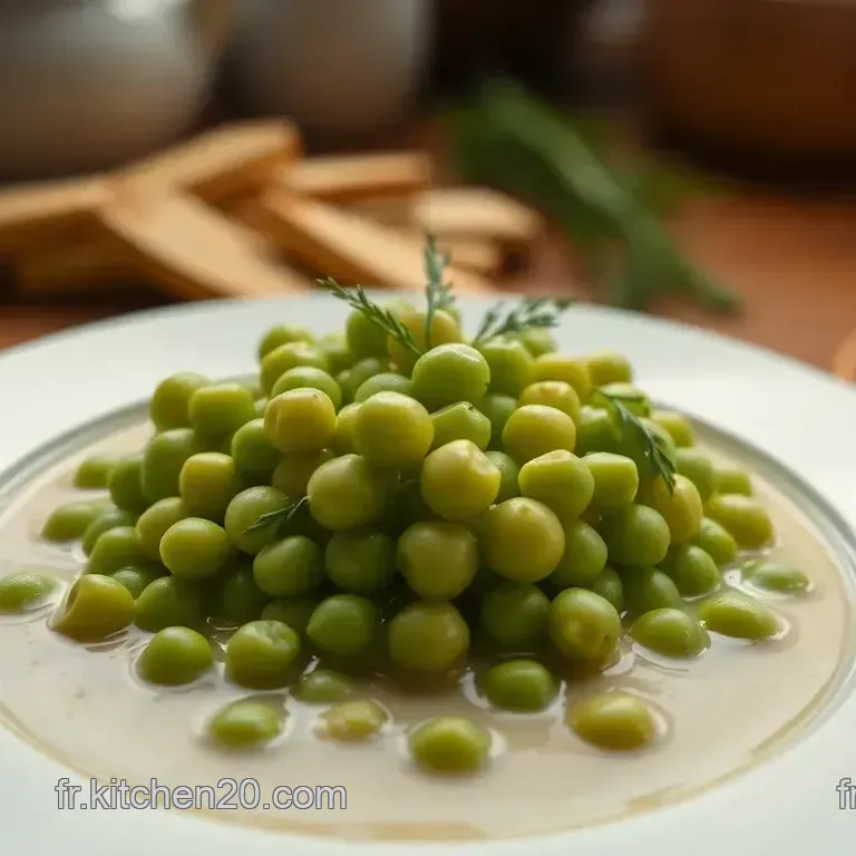 Velout&eacute; de Petits Pois &Eacute;pic&eacute; avec Cr&egrave;me Fra&icirc;che
