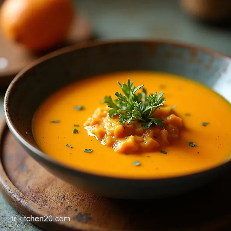 Velout&eacute; De Potimarron Douceur Automnale presentation