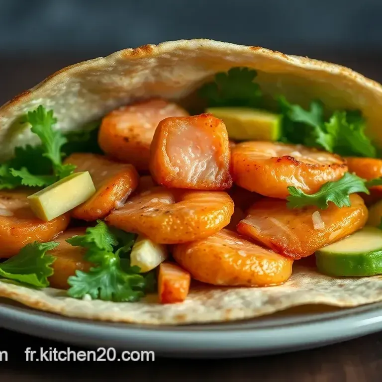 Wrap au Saumon Fum&eacute; et Avocat