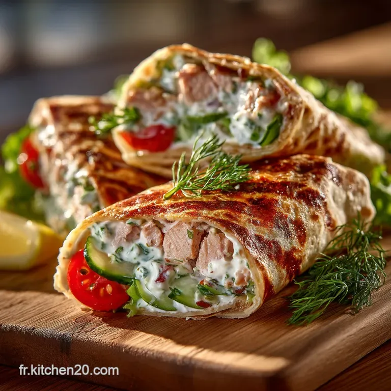 Le Wrap M&eacute;diterran&eacute;en Express Thon Concombre Et Fromage Frais Zest&eacute; presentation