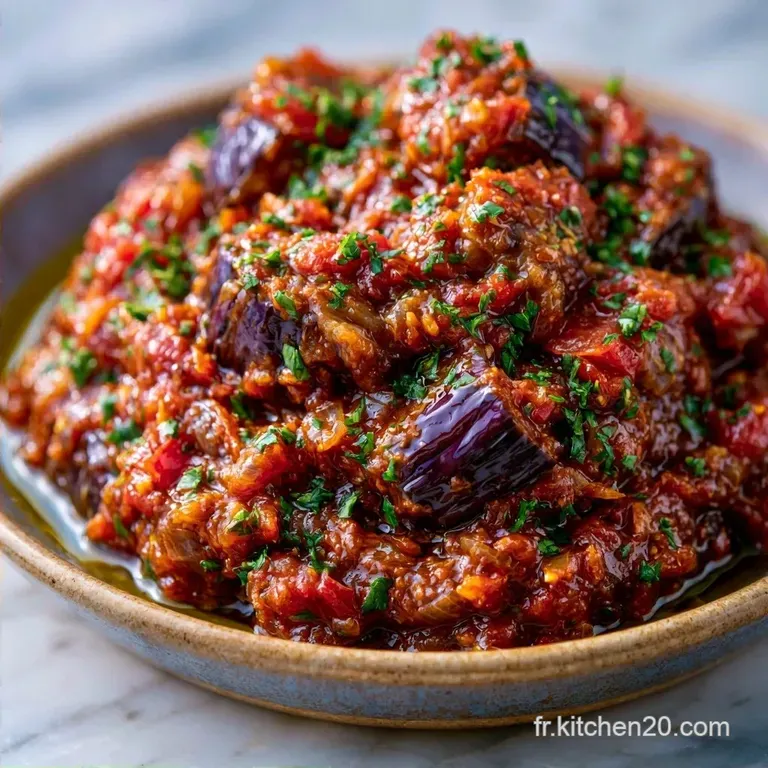 Zaalouk d Aubergines: Recette Facile